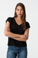 Camiseta Kira negra de Tiffosi. Camiseta básica de algodón imprescindible en tu fondo de armario de esta temporada - details 5