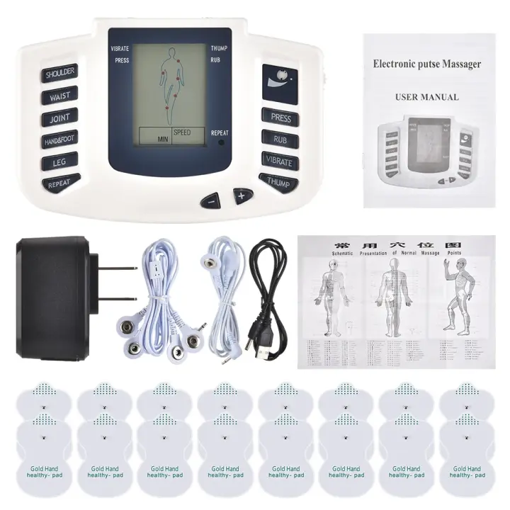 JR309 Máquina Electroestimuladora TENS - Estimulante Muscular - Acupuntura - Pulso - Fisioterapia - Alivio del Dolor de Cuello y Espalda - Reilef - 1