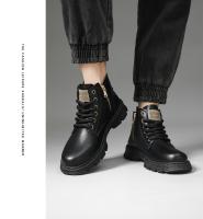Botas De Cuero Retro Para Hombre Con Suela Gruesa Y Resistentes Al Desgaste Zíper Lateral Alta Comodidad Casual Botines De Otoño Y Primavera - details 16