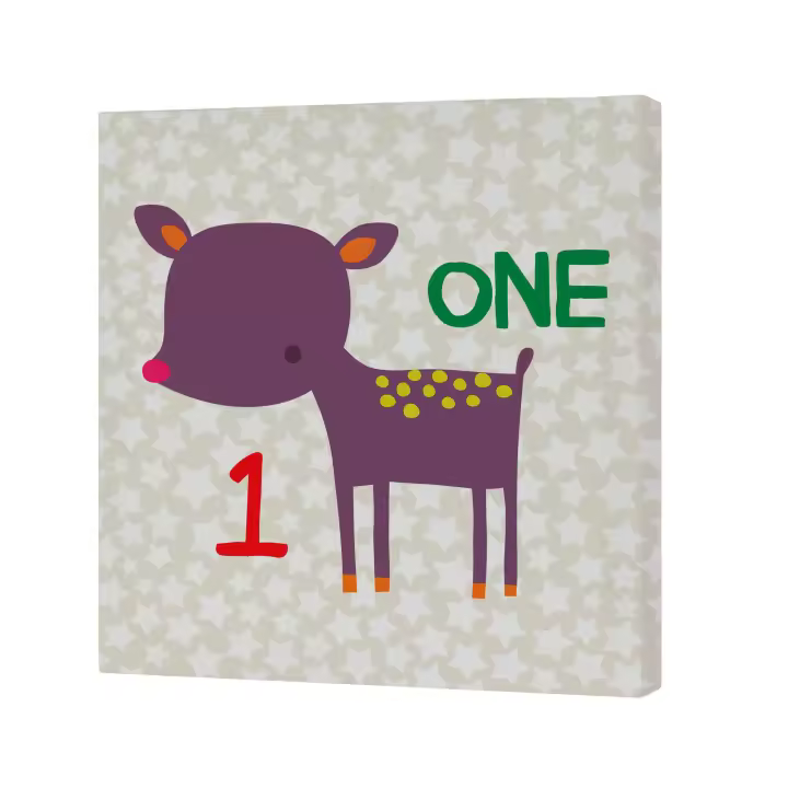 Happyfriday- Forest friends Lienzo 27x54 cm, Lienzos 54% Alg 14% Pes 32% Resina, calidad de , Fabricado en España - 1