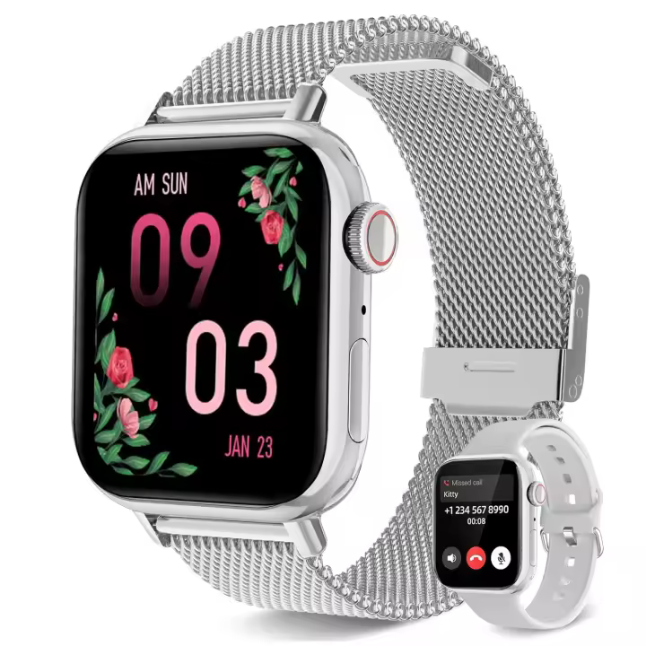 2024 Reloj inteligente serie Ultra 9 NFC para mujer Reloj Inteligente Mujer con Llamada Bluetooth 5.2, Smartwatch Mujer IP68 con 120+ Modos Deportes, Función Femenina, Pulsómetro Caloría SpO2 y Sueño, Smartwatch para Android iOS - 1