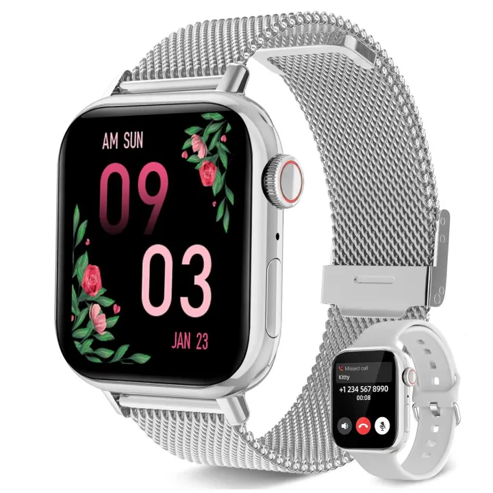 2024 Reloj inteligente serie Ultra 9 NFC para mujer Reloj Inteligente Mujer con Llamada Bluetooth 5.2, Smartwatch Mujer IP68 con 120+ Modos Deportes, Función Femenina, Pulsómetro Caloría SpO2 y Sueño, Smartwatch para Android iOS - 1