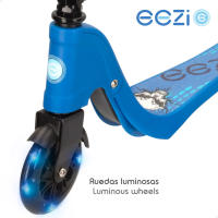 Patinete 2 ruedas con luces azul EEZI - details 2