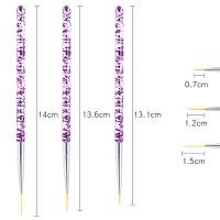 Set De 3 Pinceles De Arte Para Uñas Acrílicas Con Rayas Francesas Y Punta 3D Herramientas De Dibujo De Línea Delgada Para Manicura Y Gel UV - details 4