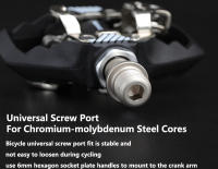 RACEWORK Plataforma De Pedal Para Bicicleta MTB Cerradura Doble Lado Sistema SPD Shimano Cuerpo De Nylon Y Acero Mólish Cromo - details 3