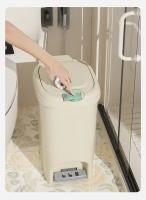 Bandeja De Papel Eco-amigable De 8L Con Pedal Para La Piesera En Plástico Para Baño Sala De Estar Cocina Color Amarillo - details 3
