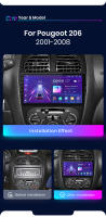 Junsun Android 13 Radio Para Peugeot 206 206CC 206SW 2001 2002 2003 2004 2005 2006 2007 2008 DSP Navegación GPS Reproductor Multimedia 2 DIN Inalámbrico CarPlay Android Auto Radio - details 2