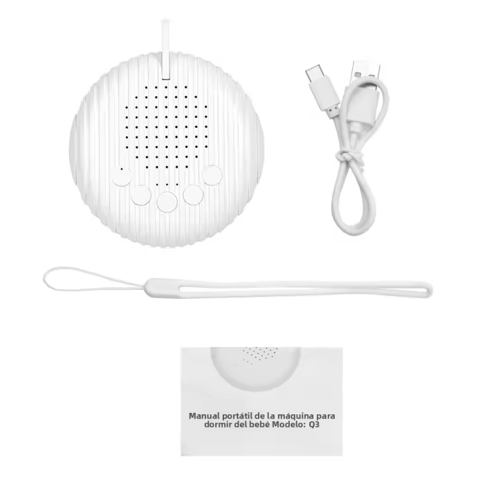 Máquina De Sueño Para Bebés Portátil Con Ruido Blanco 10 Sonidos Suavizantes Timer De 15/30/60min Batería Recargable Integrada - 1