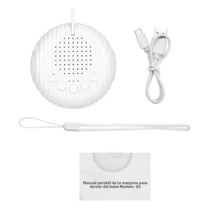Máquina De Sueño Para Bebés Portátil Con Ruido Blanco 10 Sonidos Suavizantes Timer De 15/30/60min Batería Recargable Integrada - 1