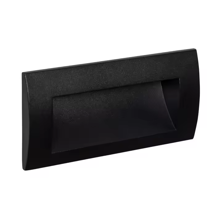 Ledkia Baliza Exterior LED 4W Empotrable Pared Rectangular Negro Elin 2700K Blanco Cálido - 1