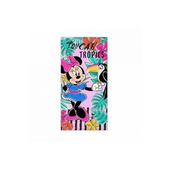 Minnie Mouse Toalla de playa Minnie tropical, 70x140 cm, lavable a máquina - 1