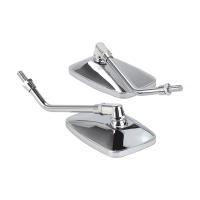 Espejos Retrovisores Rectangulares Universales De Cromo Para Motocicleta Con Tornillo De 10mm Espejos De Motorbike Para Honda Scooter E-Bike - details 9