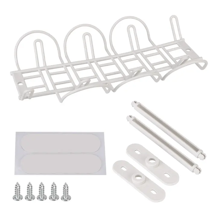 Organizador De Cables Con Enchufe Y Estante Soporte Para Escritorio Adhesivo Fuerte Almacenamiento De Cableado Madera Ecológica - 1