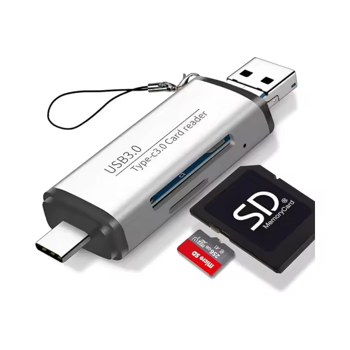 Lector de Tarjetas SD/Micro SD 3.0 - Marca NFMAXONE- Adaptador USB Pendrive Card Reader Compatible con SD/SDXC/SDHC/TF/UHS-I, PC, Teléfonos,Tablets. para iPhone 15/16 Pro MAX, MacBook Air/Pro, Galaxy S25, etc. Nf3 - 1