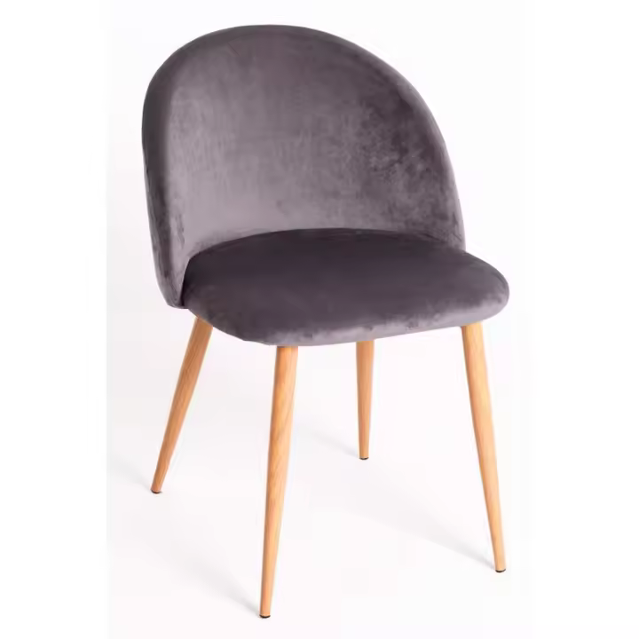 Silla Vint Terciopelo - Gris oscuro - 1