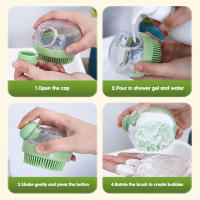 Cepillo De Baño Para Perros Y Gatos Con Dispensador De Shampoo De Silicona Suave Cepillo De Masaje Para Animales De Compañía Herramienta De Aseo Para Mascotas - details 10