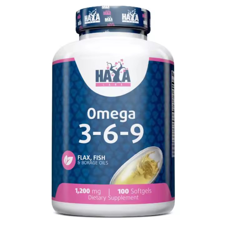 HAYA LABS Omega 3-6-9 - 100 Softgels para una salud cardiaca y presión arterial óptimas - 1