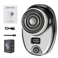 Afeitadora Eléctrica Mini Portátil Para Hombres Carga Rápida 1 Hora Pantalla Digital Afeitado Seco Y Humedo Acero Inoxidable - details 12