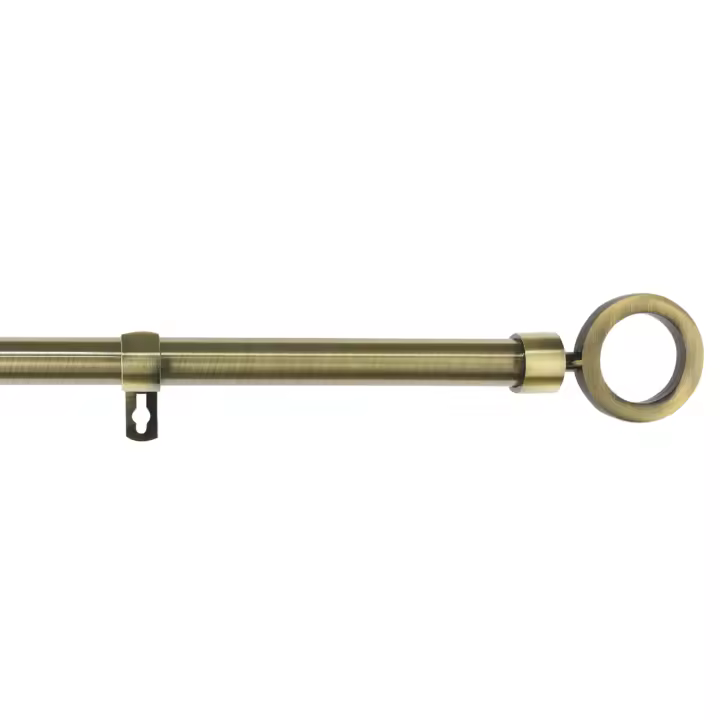YUNIK HOME-  Barra Sencilla Forja Universal Extensible,Barra de Cortinas Decorativa Extensible de Acero ideal para Salón, Comedor, Habitación, Oficina- Aros - 1