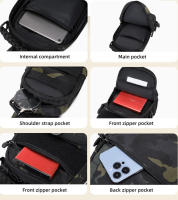 Bolsa De Pecho Táctica Para Camping Y Senderismo De Nylon Impermeable Para Hombres Bolsa Multifuncional De Deporte Al Aire Libre Con Sistema MOLLE - details 8