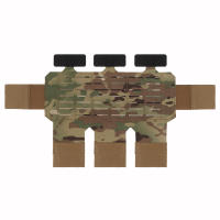 Funda Tríplice De Munición Multipropósito MOLLE Para Chaleco Rig Pecho Material De Nylon 500d Tamaño 26.5x16x1cm Colores Negro MC Verde Militar Y Café - details 3