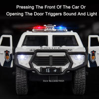 Coche De Juguetes Dongfeng Warrior 1/32 Modelo De Aleación Diecast SUV Coche De Policía Con Sonido Luz Pull Back Cuerpo De Metal Neumáticos De Goma Regalos Para Niños - details 5