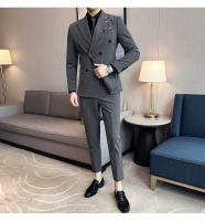 Traje De Boda Para Hombre 2025 Diseño Elegante Y Moderno De Terciopelo De Alta Calidad Doble Filo Con Chaleco Y Pantalones - details 6