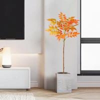 Gran Planta Artificial De Tropicales Roja Banyan Falso Maceta Para Decoración De Sala De Estar Hoteles Y Hogares Material Plástico - details 5