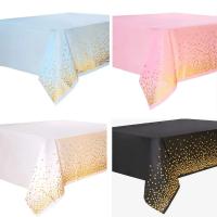Mantel De Hielo Desechable Con Patrones Dorados Rosa Azul Negro Para Fiestas De Cumpleaños Y Bodas Material PE - details 2