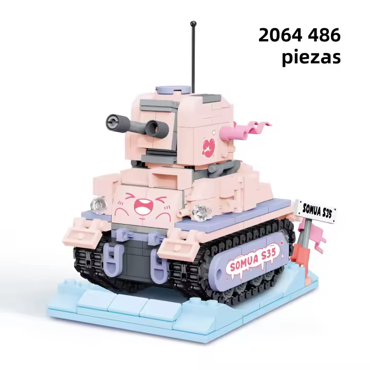 Kit De Tanque Militar Micro 3D DIY Bloques De Construcción Auto-Lock Para Jóvenes Adultos Material ABS Juguete De Artesanía Para Niños - 1