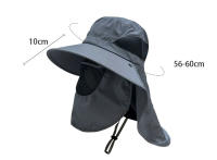 Sombreros De Pescar Al Aire Libre Sombreros De Verano Protección Solar Para Hombres Y Mujeres Viseras De Camping Con Vuelta De Cuello - details 1