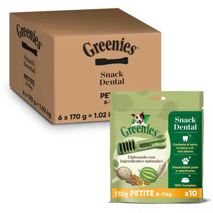 Greenies Snack Dental 100% Natural para perros Pequeños (Pack de 6 x 170g) - 1