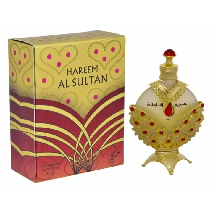 Perfume de Mujer Hareem Al Sultan Gold - Fragancia Floral con Toque de Lujo y Encanto Oriental - Aceite Perfumado sin Alcohol - 35ml + Mini Perfume 20ml Incluido en la Caja - Marca KHADLAJ PERFUMES - 1