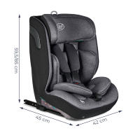 Ms Babyworld BARI I-Size - Silla de Coche Isofix y 1 posición de reclinado, Grupo 1/2/3, 9-36 Kg ó 75-150cms, Normativa R129, Protectores Laterales, Top Tether, Ajustar con una Mano, Easy Grow System - details 5