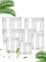 Jars De Almacenamiento 12pcs 30-150ml Vacíos Con Tapa Clara De Cosméticos Contenedor Refillable De Balm Botella De Viaje De Plástico - details 2