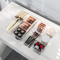 Organizador De Cajones Transparente Divisores De Cajones Caja De Almacenamiento Para Utensilios Cosméticos Comestibles Juego De Cocina HNKMP 50x40cm - details 0