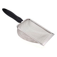 Herramienta De Limpieza Para Mascotas Cuchara De Acero Inoxidable Para Excremento Red De Arena Para Gatos Y Reptiles Cuchara De Feces Mesh Screen - details 0