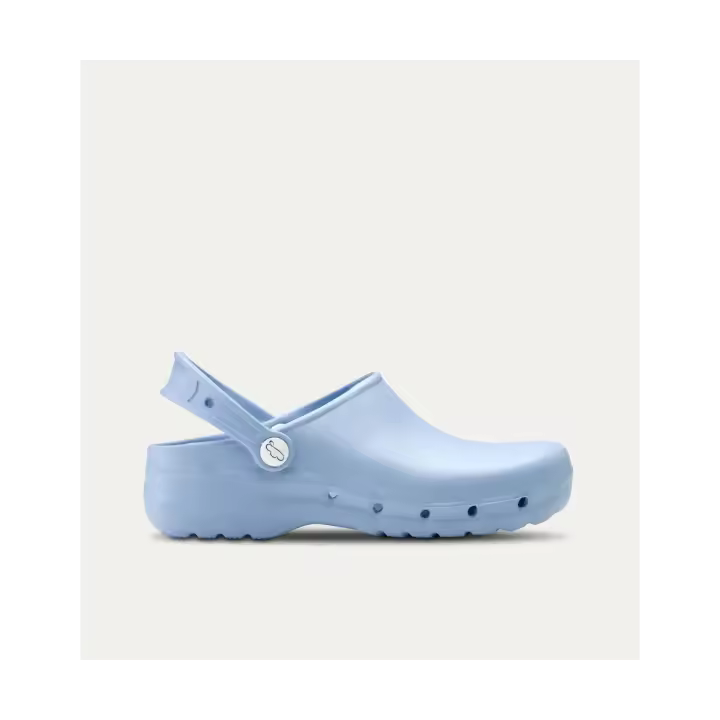 Zuecos Sanitarios celeste mujer   Textil, extraible, efecto memoria y antibacteriano - 1