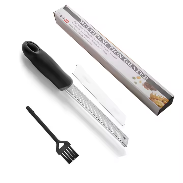 Rallador De Acero Inoxidable Con Mango Antideslizante Ecológico Para Queso Chocolate Limón Ajo Frutas Utensilio De Cocina - 1