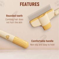 Cepillo Para Gatos Con Botón De Liberación Nueva Cepillo Desplumador Para Cortos Y Largos Cabello Gato Peluquería Para Mascotas - details 3