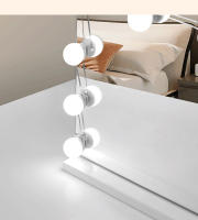 Espejo De Maquillaje Hollywood Con Luz LED Ajustable De 3 Colores Luz Stick USB Cadena Lámpara Dimmer Sin Fin Para Profesionales - details 4