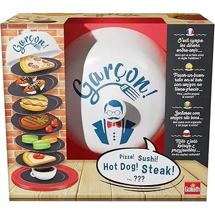 Garçon - Juego de Mesa y Memoria Goliath - Divertido Juego de Ambiente desde 12 años - ¡Cuidado con la Adicción, Incluye Campana de Almacenamiento! - Para 2 a 5 Jugadores - Duración 20 min - 1