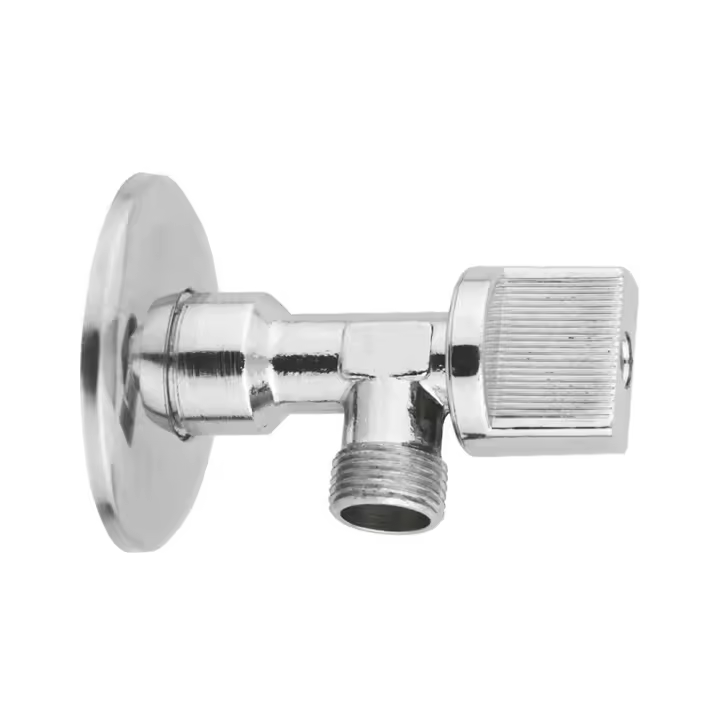 Llave válvula Escuadra 1/2 3/8. Llave de Paso de Agua para Cisterna WC Grifo Cocina baño lavabo - 1