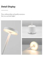 Lámpara De Mesa LED Toque Dimmable Recargable Con 3 Temperaturas De Color Luz Ambiente Creativa Para Hotel Decoración De Pared Lámpara De Escritorio Moderna - details 4