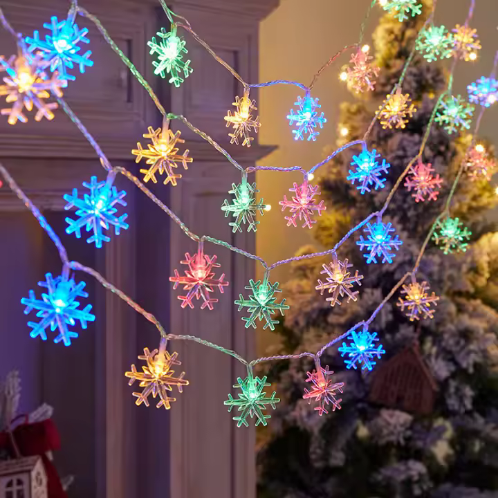 Luces De Navidad LED De 3M Con Motivo De Engranajes Y Puntos De Luz Fairy Iluminación De Batería Para Decoración De Fiesta Y Año Nuevo - 1