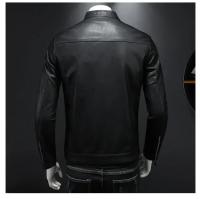 Chaqueta De Cuero PU Para Hombre Estilo Motociclista Streetwear Béisbol Outdoor Bomber Casual Para Otoño Windbreaker Masculino - details 11