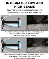 YiRui 2PCS Faros LED De Alta Luminosidad Para Motocicleta H4 Potencia Alta Lente Faro Modificado Búho De Luz Brillante - details 4