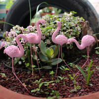 4pcs Decoraciones De Pato De Resina Rosa Para Jardín Patio Piscina Juego De Micro- Paisaje Mesa De Arena Exterior - details 4