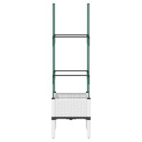 vidaXL Jardinera con enrejado PP blanco 40x40x142,5 cm - details 2