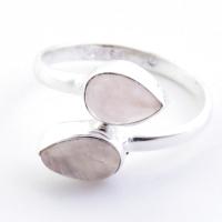Anillo de plata con Cuarzo Rosa ajustable - Ojos de Luna Esoterismo - details 0
